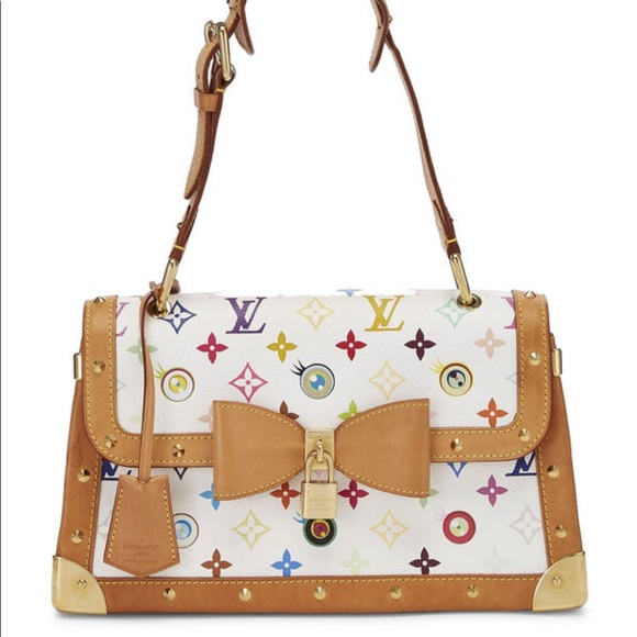 Louis Vuitton Handbags - TAKASHI MURAKAMI LOUIS VUITTON WHITE MONOGRAM MULTICOLORE EYE NEED YOU BAG Rare